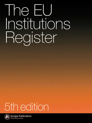cover image of Eu Institutions Register